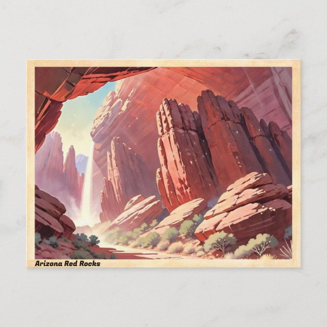 Carte postale Vintage Arizona Red Rocks (Devant)