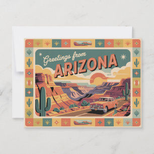 Carte postale vintage Arizona   Salutations en Ari