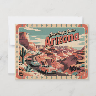Carte postale vintage Arizona   Salutations en Ari