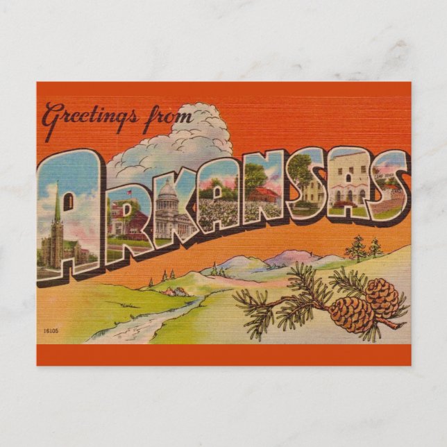 Carte postale vintage Arkansas  (Devant)