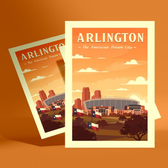 Carte Postale Vintage Arlington Texas (Créateur téléchargé)