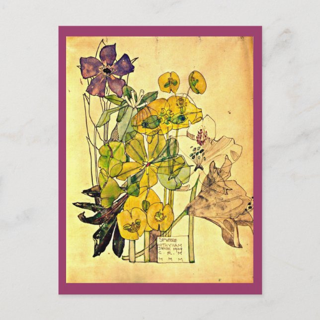 Carte postale Vintage Art-Charles Rennie Mackintos (Devant)