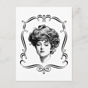Carte postale vintage Art Gibson Girl