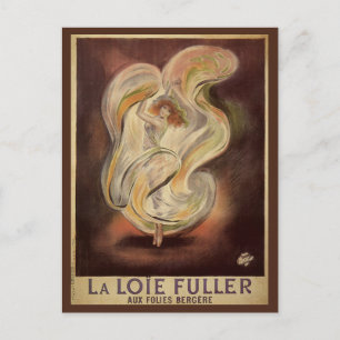 Carte Postale Vintage Art Nouveau, La Loie Fuller Modern Dancer