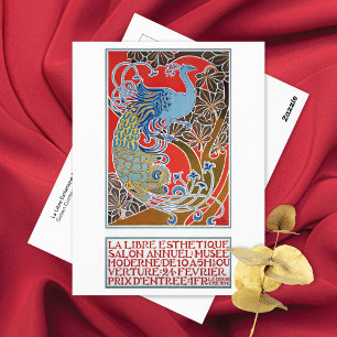 Carte Postale Vintage Artistic Society Peacock Combaz