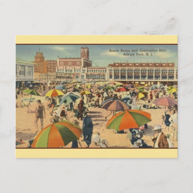 Carte postale vintage Asbury Park (Devant)