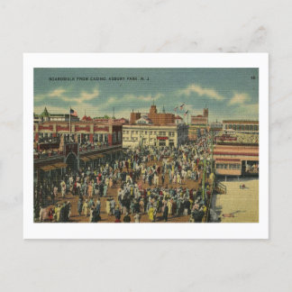 Carte Postale Vintage Asbury Park New Jersey Boardwalk