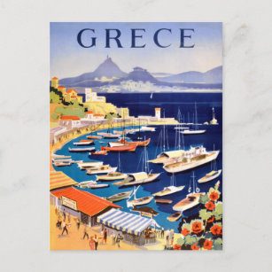 Carte Postale Vintage Athènes Grèce Voyage