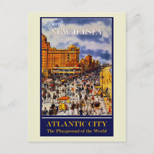Carte Postale Vintage Atlantic City New Jersey Travel