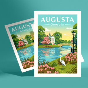 Carte Postale Vintage Augusta Géorgie