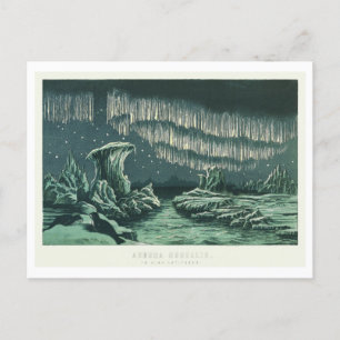 Carte Postale Vintage Aurora Borealis / Lumière du Nord