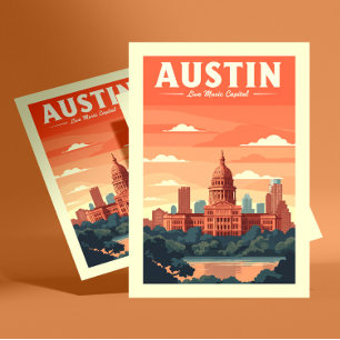 Carte Postale Vintage Austin