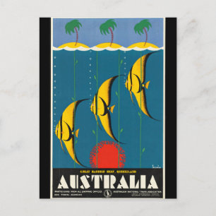 Carte Postale Vintage - Australie Travel Poster