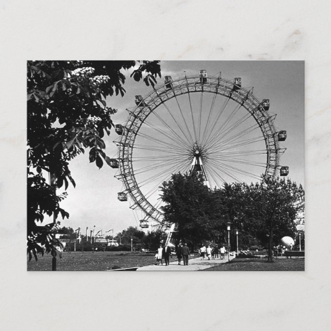 Carte Postale Vintage Autriche Vienne Prater roue géante (Devant)
