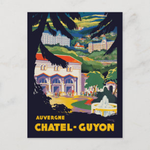 Carte Postale Vintage Auvergne Château-Guyon France Poster de vo