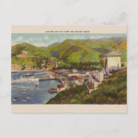 Carte postale vintage Avalon California Bay Chime