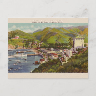 Carte postale vintage Avalon California Bay Chime 