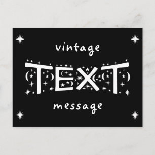Carte postale vintage B&W Text Message