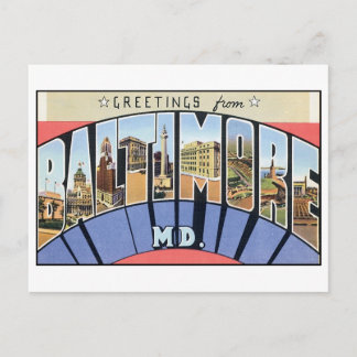 Carte postale vintage Baltimore