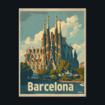 Carte Postale Vintage Barcelona Sagrada Familia<br><div class="desc">"Venez vous déplacer dans les rues enchanteresses de Barcelone avec notre carte postale Vintage avec l'emblématique Sagrada Familia. Ce cliché intemporel capture les détails complexes et la merveille architecturale de ce chef-d'oeuvre. Que vous soyez un passionné de voyage ou un amateur d'art, envoyez un morceau du charme de Barcelone ou...</div>