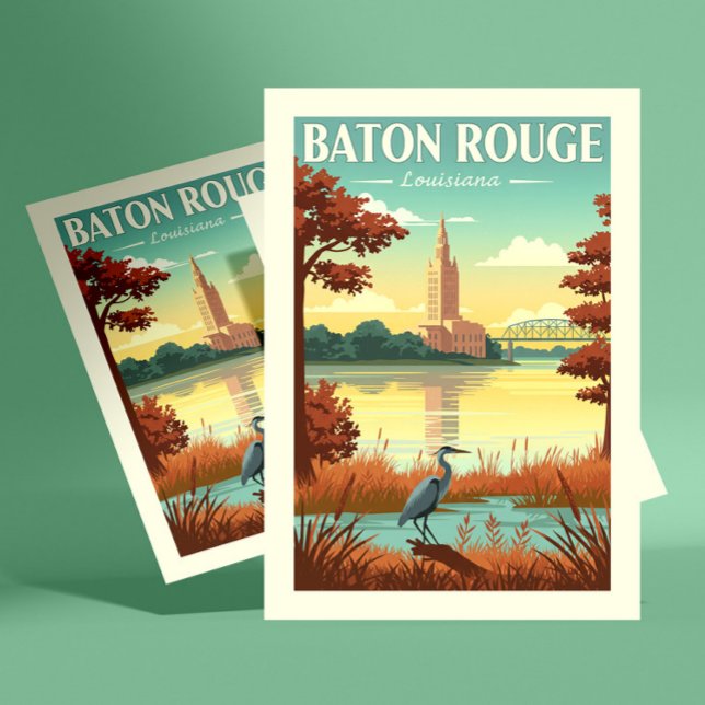 Carte Postale Vintage Baton Rouge Louisiane (Créateur téléchargé)