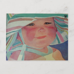 Carte Postale Vintage Beach Baby 1934