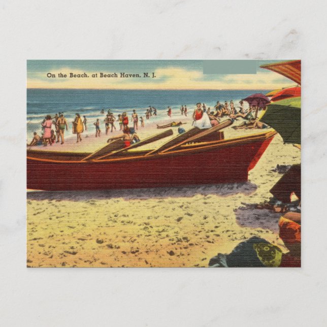 Carte Postale Vintage, Beach Haven, New Jersey (Devant)