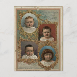carte postale vintage bébé