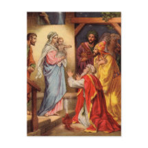 Vintage bébé Jésus et les 3 rois