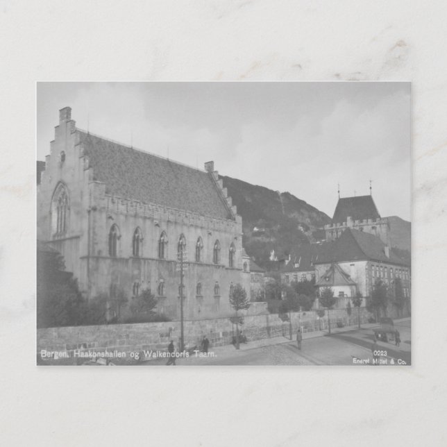 Carte postale vintage Bergen Haakonshallen (Devant)