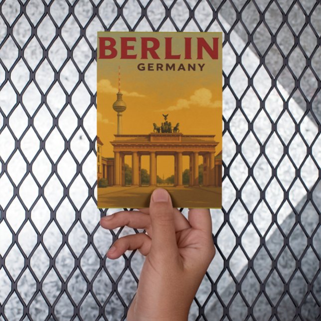 Carte Postale Vintage Berlin Allemagne Voyage (Vintage Berlin Germany Travel Artwork)