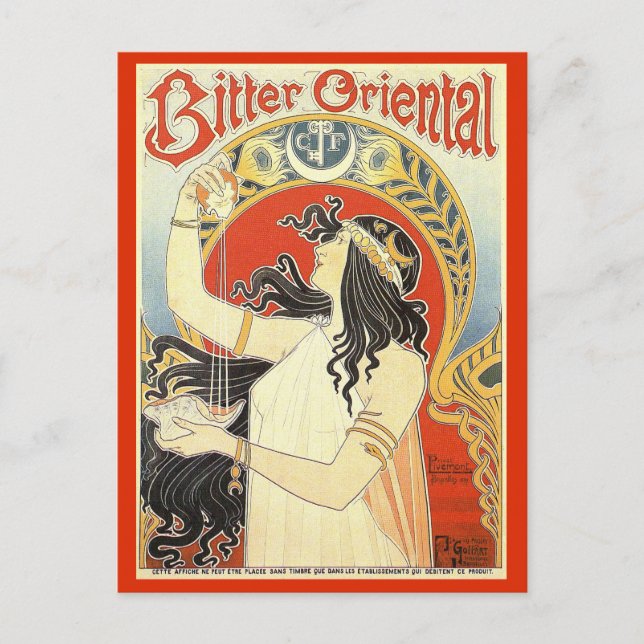 Carte postale Vintage "Bitter Oriental" (Devant)