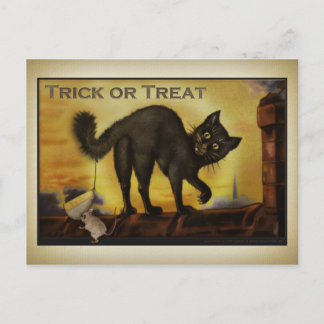 Carte postale vintage Black Cat