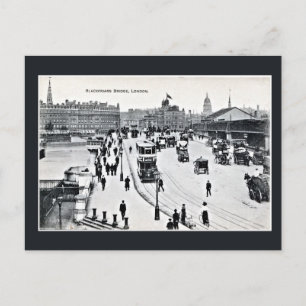 Carte Postale Vintage Blackfriars Bridge Londres Angleterre