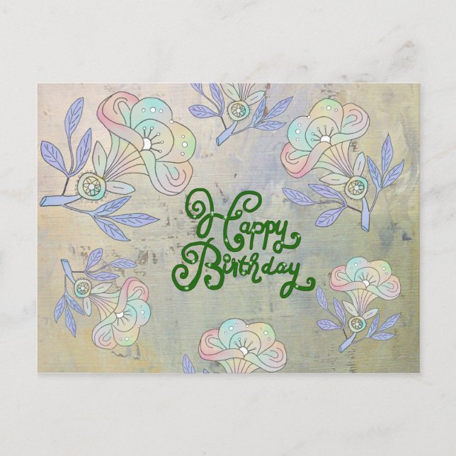 Carte Postale Vintage Blume (Devant)