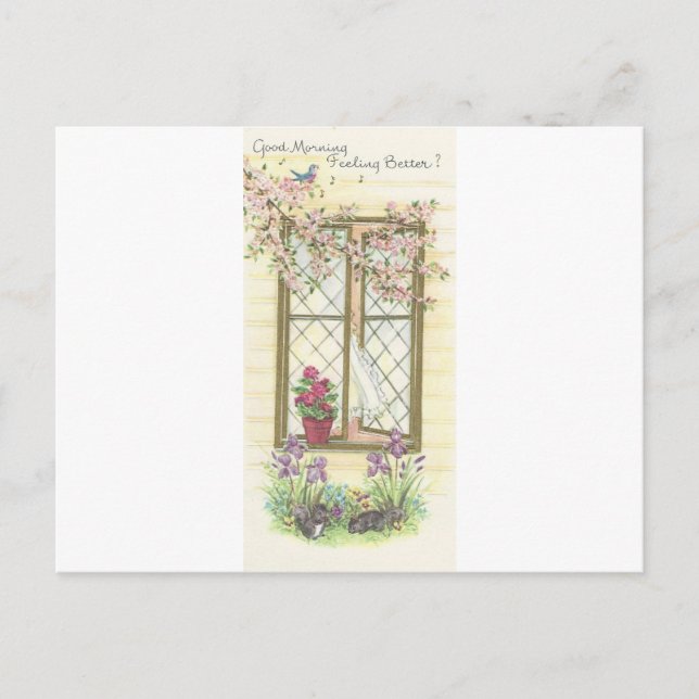 Carte Postale Vintage "Bon Matin Et Bien Se Porter" (Devant)