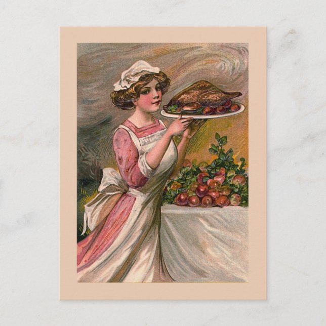 Carte postale Vintage "Bon thanksgiving" (Devant)