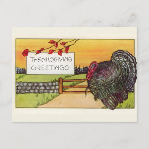 Carte postale Vintage "Bon thanksgiving"
