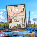 Carte Postale Vintage Bonjour Paris<br><div class="desc">Faites un voyage dans la mémoire grâce à cette carte postale Bonjour Paris Vintage, conçue avec soin par Mylini Design. Cette charmante carte postale capture la beauté intemporelle et l'amour de Paris dans une belle esthétique rétro. L'avant de la carte présente un magnifique portrait de l'emblématique Tour Eiffel, tandis que...</div>