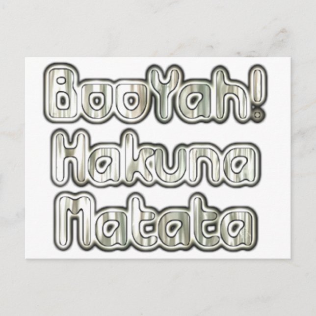 Carte postale vintage BooYah Hakuna Matata Designe (Devant)