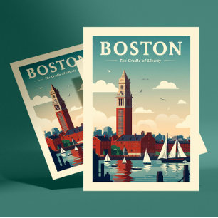 Carte Postale Vintage Boston