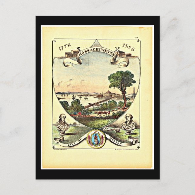 Carte postale Vintage Boston Art-6 (Devant)