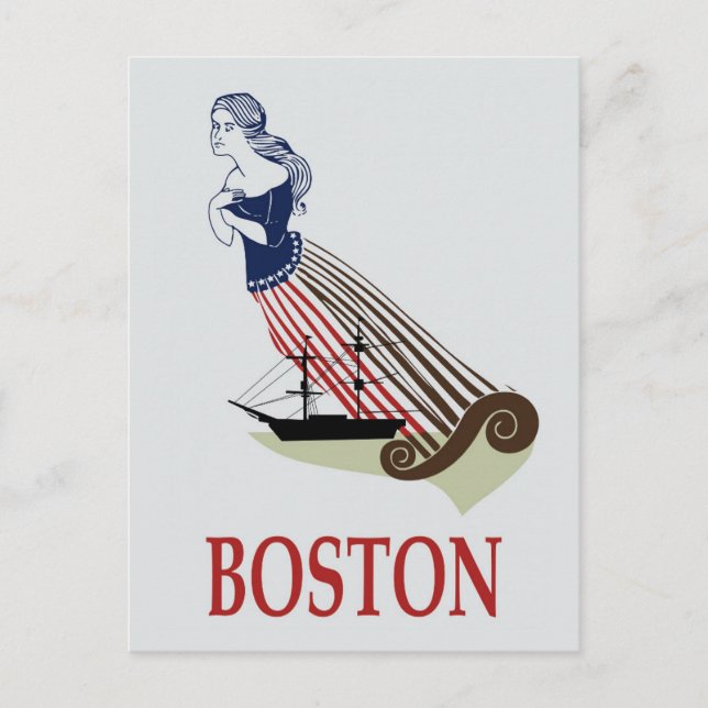 Carte Postale Vintage Boston Massachusetts Retro Travel (Devant)