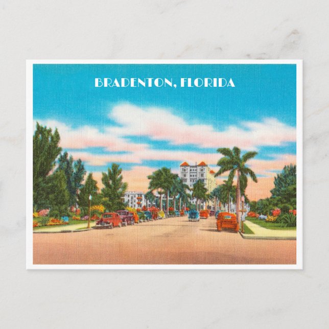 Carte Postale Vintage Bradenton, Floride (Devant)