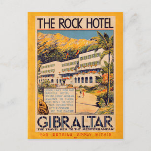 Carte postale vintage British The Rock Hotel Trave