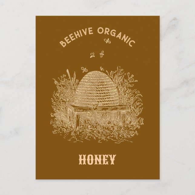 Carte Postale Vintage Brown Beehive  (Devant)