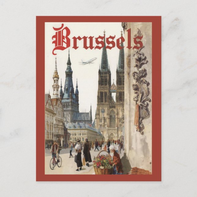 Carte Postale Vintage Bruxelles Belgique (Devant)