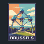 Carte Postale Vintage Bruxelles Belgique Atomium Travel<br><div class="desc">L'Atomium, l'un des monuments les plus emblématiques de Belgique, est une structure architecturale remarquable située à Bruxelles. Construit à l'origine pour l'Expo 58 de Bruxelles en 1958, l'Atomium a été conçu par l'ingénieur André Waterkeyn et les architectes André et Jean Polak. La structure représente un cristal de fer magnifié 165...</div>
