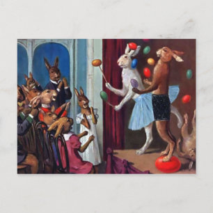 Carte postale vintage Bunny Show