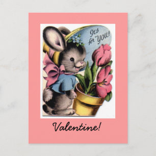 Carte postale vintage Bunny Valentine